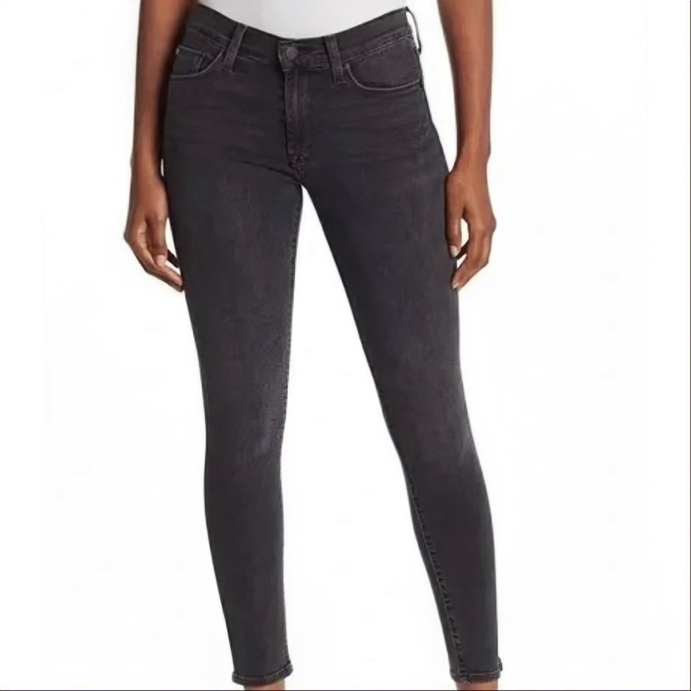 Hudson ‘Natalie Midrise Super Skinny Ankle’ Jeans in “Divinity” Charcoal Gray 30